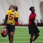 How did Jayden Daniels react to Mike Sainristil’s prank?