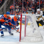 NHL playoffs: Golden Knights stun Oilers with 0.4 seconds left, with some help from Leon Draisaitl’s stick
