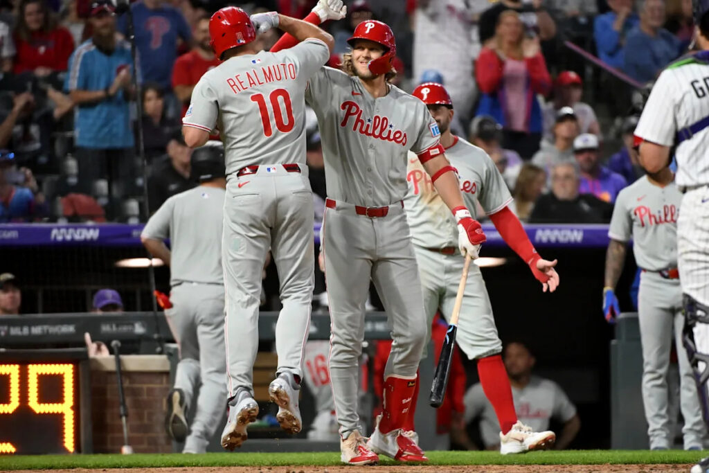 Realmuto, Turner, Harper homer to help the Phillies beat the Rockies 9-5 for 6th straight win