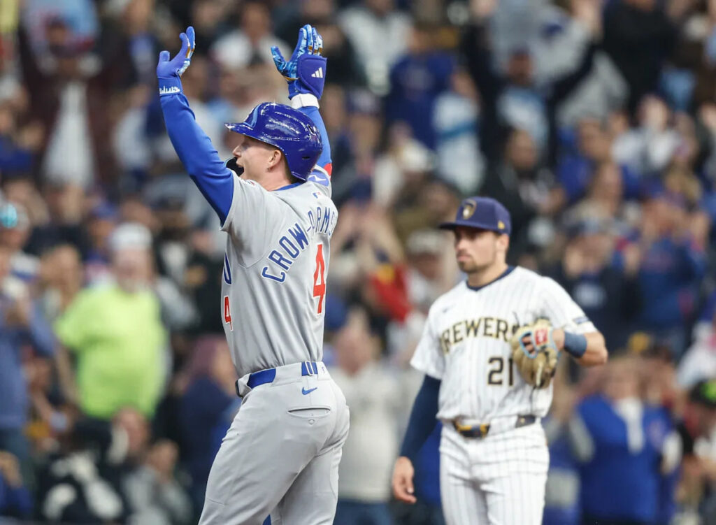 Crow-Armstrong homers for 3rd time in 2 nights as Cubs defeat Brewers 6-2