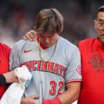 Reds’ Tyler Callihan breaks his forearm trying for catch on inside-the-park homer