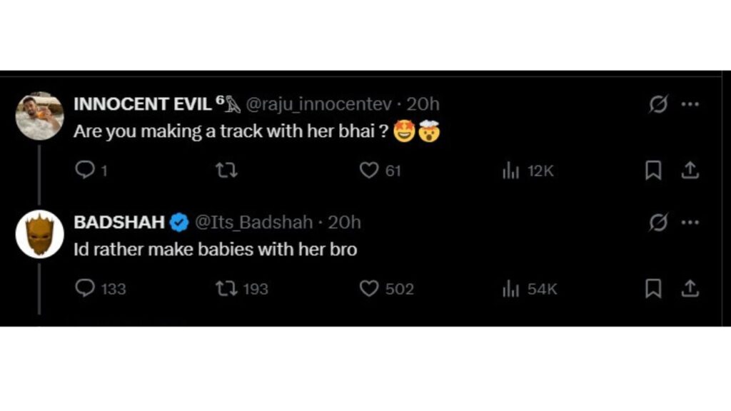 Badshah comments ‘would rather make babies’ with Dua Lipa, tweet goes viral