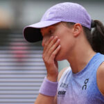 French Open: Iga Swiatek comes back to beat Elena Rybakina and extend bid for a 4th title in a row