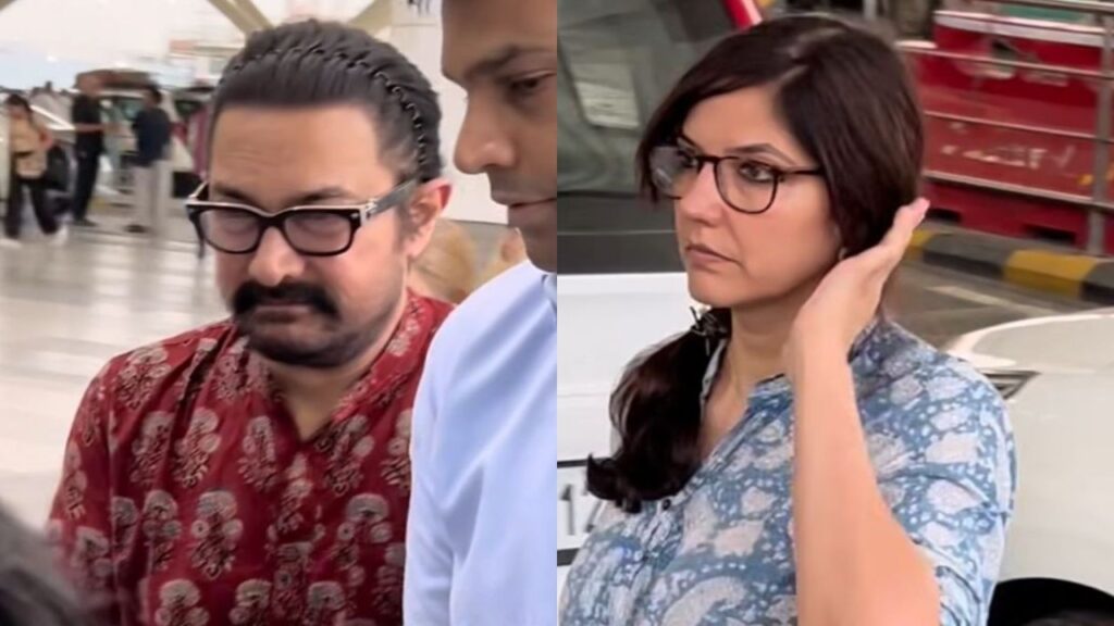 Aamir Khan seen with lady love Gauri Spratt at airport ahead of Sitaare Zameen Par’s release