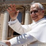 Pope Leo XIV wears Villanova hat during meeting at Vatican
