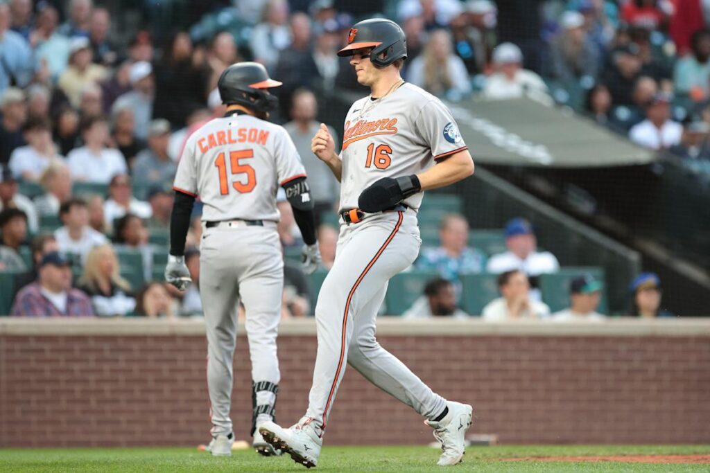 Rutschman’s homer and Kjerstad’s 2-run triple send Orioles past Mariners 3-2 for 5th straight win