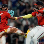 Harris, Acuña and Ozuna provide boost to lineup and give Braves hope they can still save season