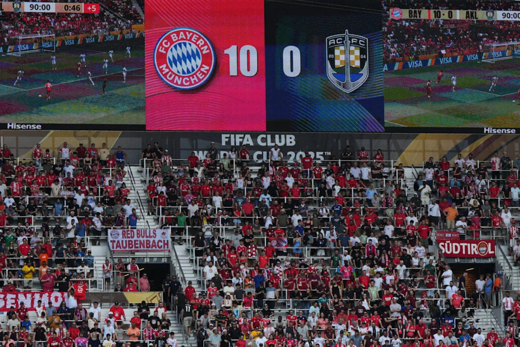 Bayern Munich routs Auckland 10-0 in Club World Cup as fans unfurl banner to ‘Smash FIFA!’