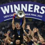 European champions PSG land back in Paris ahead of victory parade