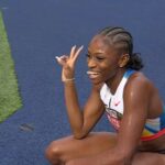 Olympic champion Gabby Thomas stunned in Grand Slam Track women’s 200m by Melissa Jefferson-Wooden – Athletics video